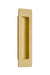 Brass Modern Rectangular Flush Pull 6", US4