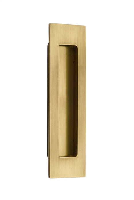 Brass Modern Rectangular Flush Pull 6", US7