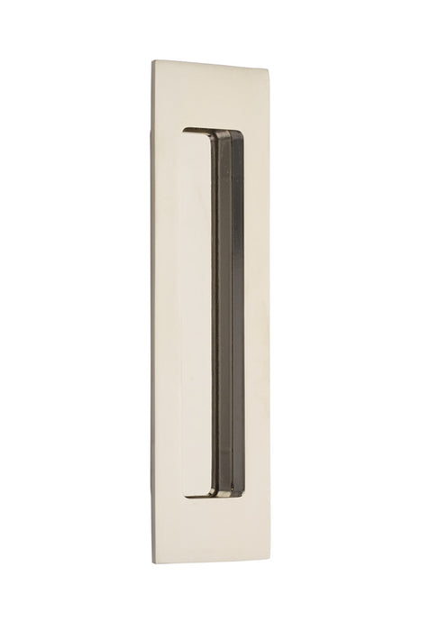 Brass Modern Rectangular Flush Pull 7", US14 Lifetime