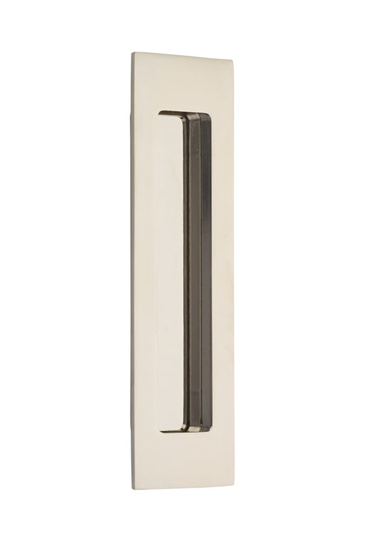 Brass Modern Rectangular Flush Pull 7", US14 Lifetime