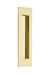 Brass Modern Rectangular Flush Pull 7", US3 Lifetime