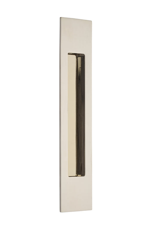 Brass Modern Rectangular Flush Pull 10", US14 Lifetime