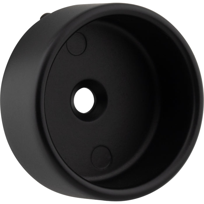 Hardware Resources Matte Black Closed Knock-In Mounting Bracket for 1-5/16" Round Closet Rods