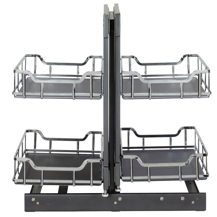 Hardware Resources 15" Polished Chrome STORAGE WITH STYLE® Full-Height Blind Corner Organizer