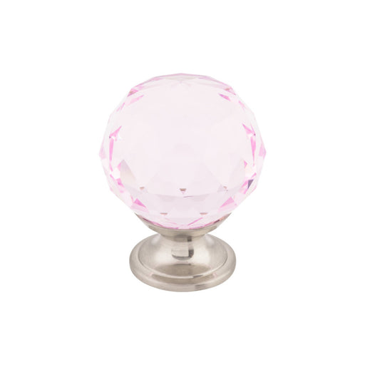 Top Knobs Pink Crystal 1 3/8" Diameter Round Knob