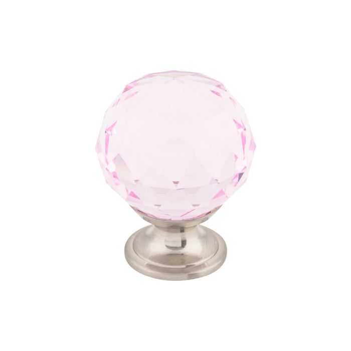 Top Knobs Pink Crystal 1 3/8" Diameter Round Knob