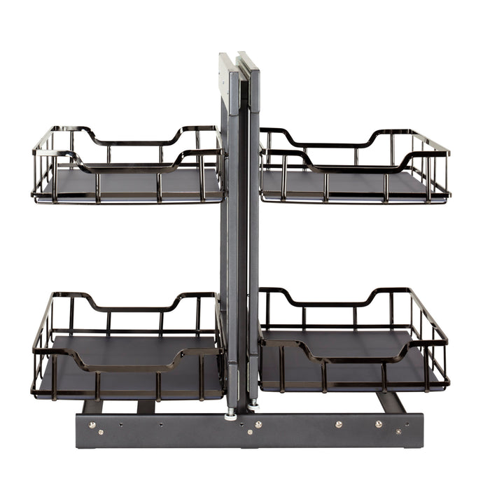 Hardware Resources 18" Black Nickel STORAGE WITH STYLE® Full-Height Blind Corner Organizer