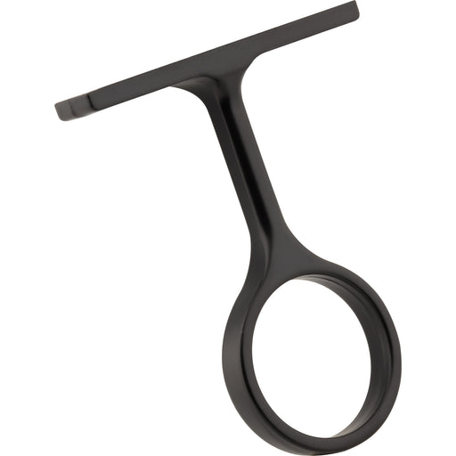 Hardware Resources Matte Black Center Support Bracket for 1" and 1-1/16" Round Closet Rods