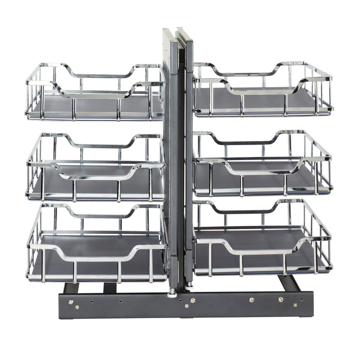 Hardware Resources 18" Polished Chrome STORAGE WITH STYLE® Full-Height Blind Corner Organizer