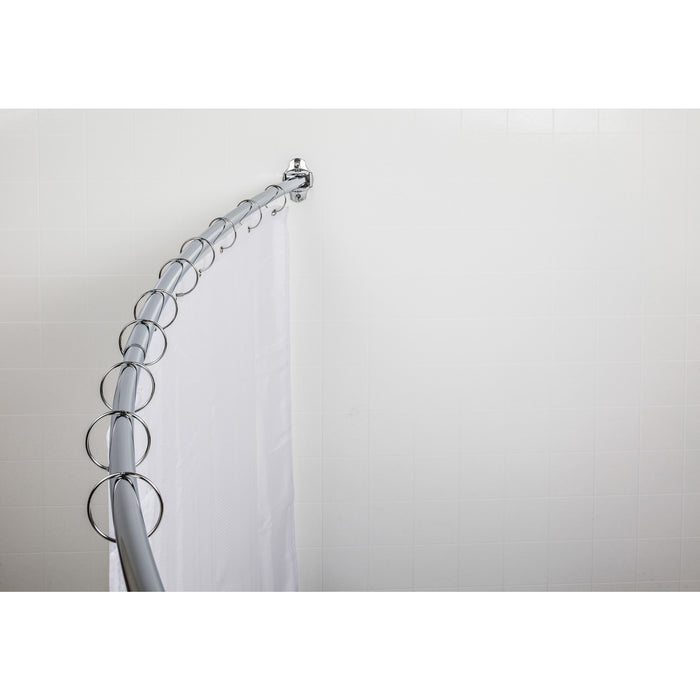 Elements 56"-72" Polished Chrome Adjustable Curved Shower Curtain Rod - Retail Packaged