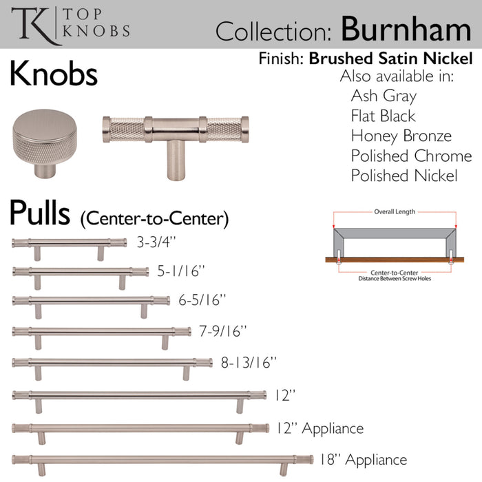 Top Knobs Burnham 3" Length Bar Knob