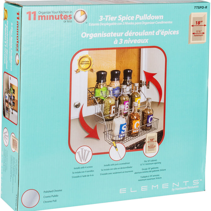 Hardware Resources 3-Tier Spice Rack Pulldown