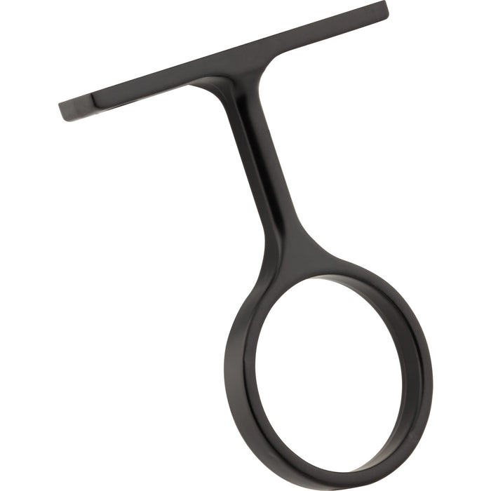 Hardware Resources Matte Black Center Support Bracket for 1-5/16" Round Closet Rods