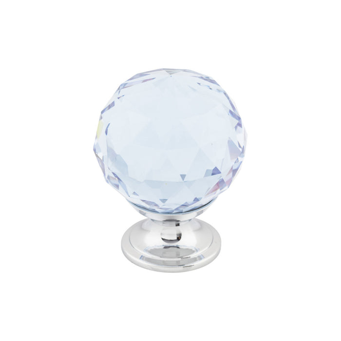 Top Knobs Light Blue Crystal 1 3/8" Diameter Round Knob