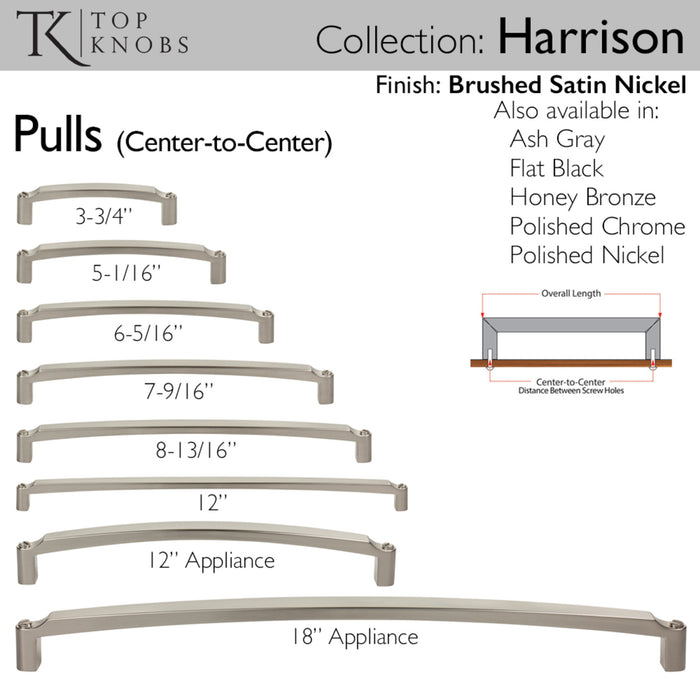 Top Knobs Harrison 18" Center to Center Appliance Pull