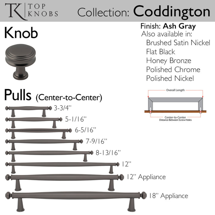 Top Knobs Coddington 12" Center to Center Bar Pull