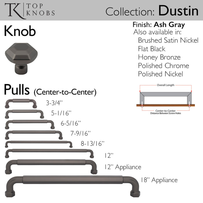 Top Knobs Dustin 18" Center to Center Appliance Pull