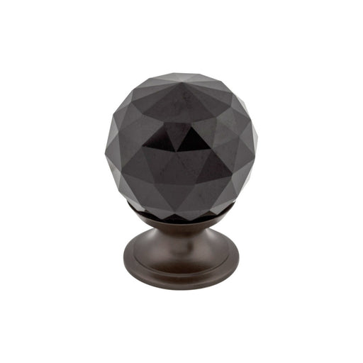 Top Knobs Black Crystal 1 1/8" Diameter Round Knob