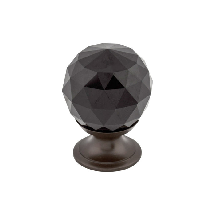 Top Knobs Black Crystal 1 1/8" Diameter Round Knob