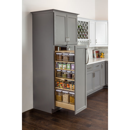 Hardware Resources 5" Wide 60" Tall Heavy-Duty Wood Pantry Pullout