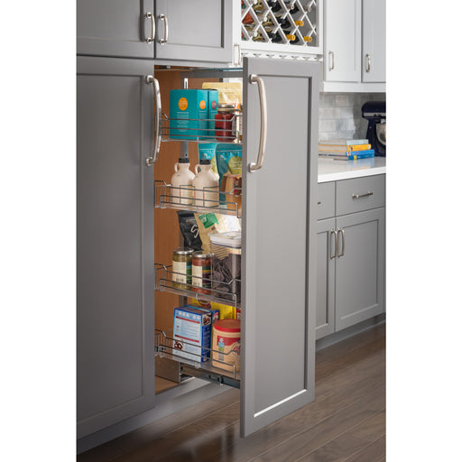 Wide Tall Chrome Wire Soft-close Pantry Pullout