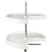 Hardware Resources 24" Pie-Cut Two-Shelf Plastic Lazy Susan Set