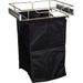 Hardware Resources Dark Bronze 14" Deep Pullout Canvas Hamper with Removable Laundry Bag