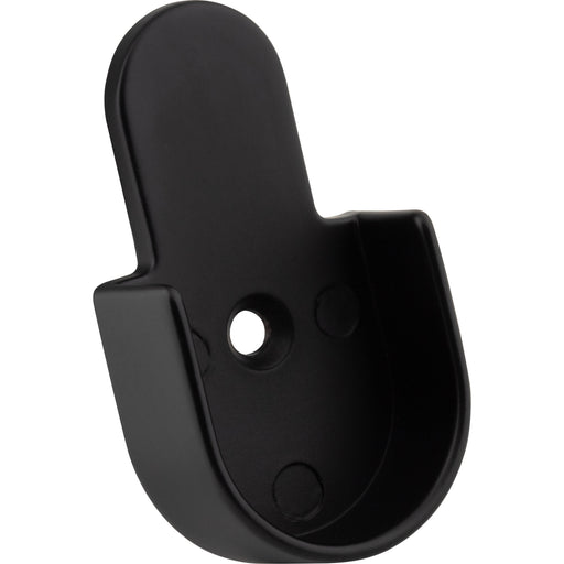 Hardware Resources Matte Black Open Knock-In Mounting Bracket for 1" and 1-1/16" Round Closet Rods