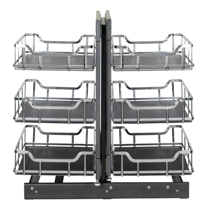 Hardware Resources 15" Polished Chrome STORAGE WITH STYLE® Full-Height Blind Corner Organizer