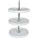 Hardware Resources 18" Round Three-Shelf Plastic Lazy Susan Set with Chrome Hubs