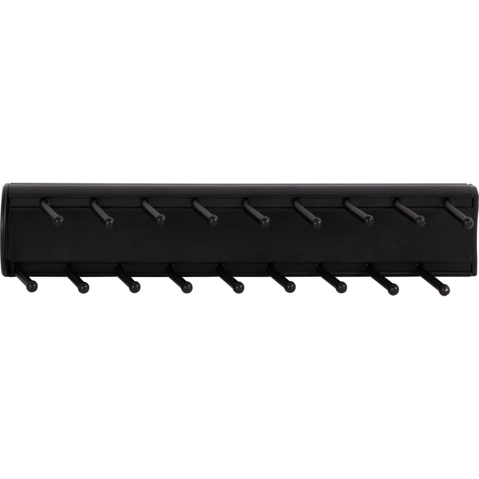 Hardware Resources Matte Black 14" Tie Rack