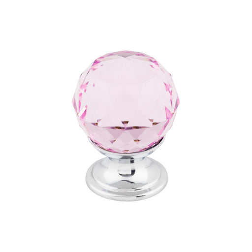 Top Knobs Pink Crystal 1 1/8" Diameter Round Knob