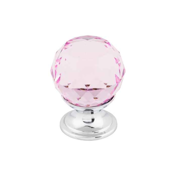 Top Knobs Pink Crystal 1 1/8" Diameter Round Knob