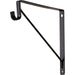 Hardware Resources Matte Black Shelf Bracket with Rod Support for 1-5/16" Round Closet Rods
