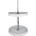 Hardware Resources 18" Round Two-Shelf Plastic Lazy Susan Set with Chrome Hubs