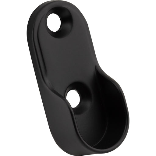 Hardware Resources Matte Black Screw-In Mounting Bracket for Oval Closet Rods