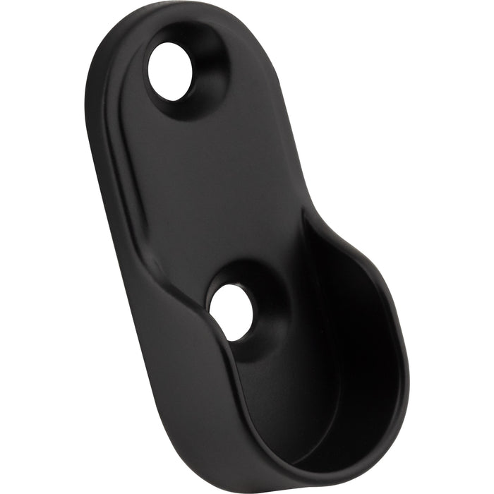 Hardware Resources Matte Black Screw-In Mounting Bracket for Oval Closet Rods