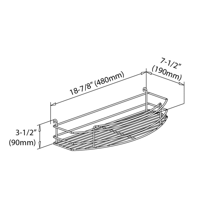 Hardware Resources Easy 360 Lazy Susan Rotating Corner Organizer