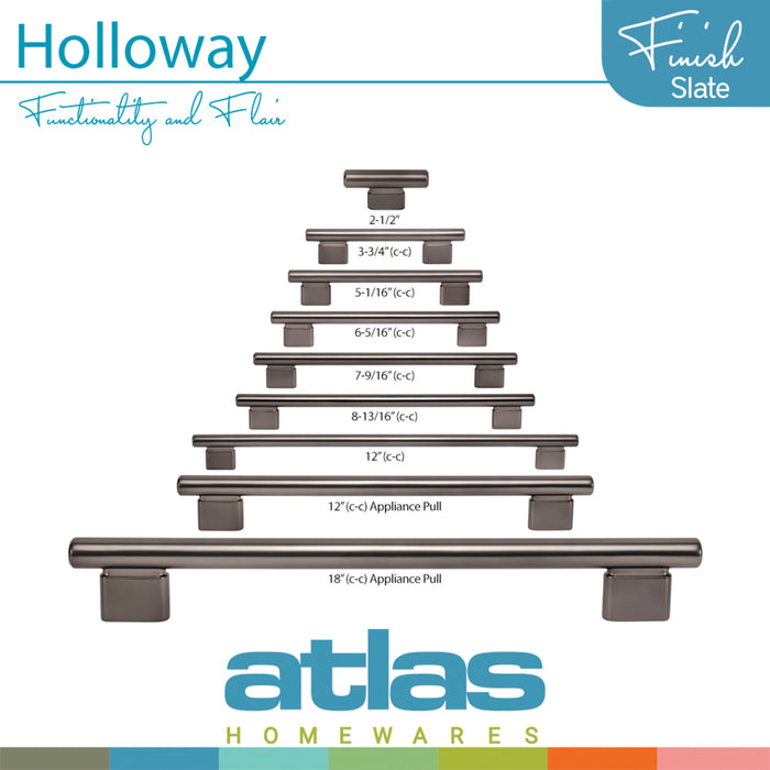 Atlas Holloway 7 9/16" Center to Center Bar Pull