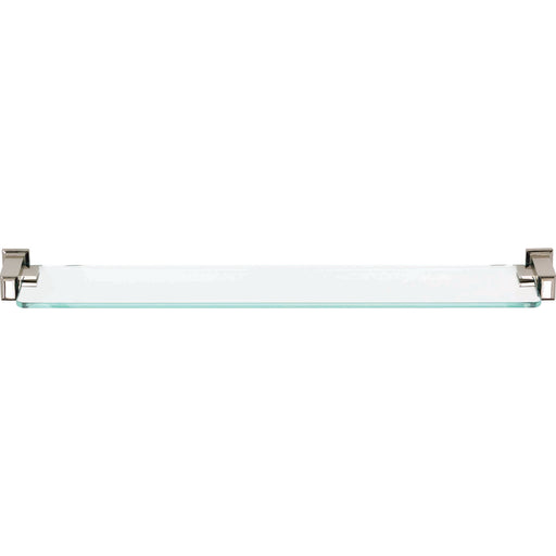 Atlas Sutton Place Bath Glass Shelf 24 Inches Polished Nickel