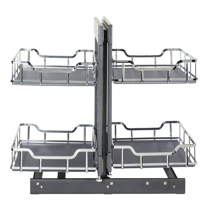 Hardware Resources 18" Polished Chrome STORAGE WITH STYLE® Full-Height Blind Corner Organizer