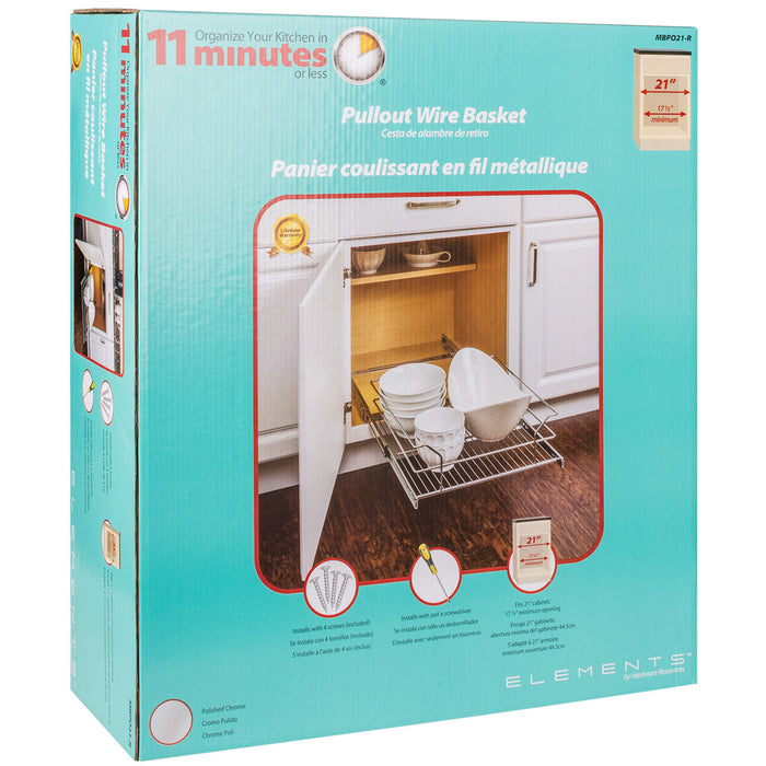 Hardware Resources 18" Metal Pullout Basket