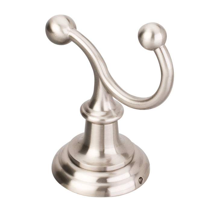 Elements Fairview Satin Nickel Double Robe Hook  - Contractor Packed