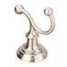 Elements Fairview Satin Nickel Double Robe Hook  - Contractor Packed