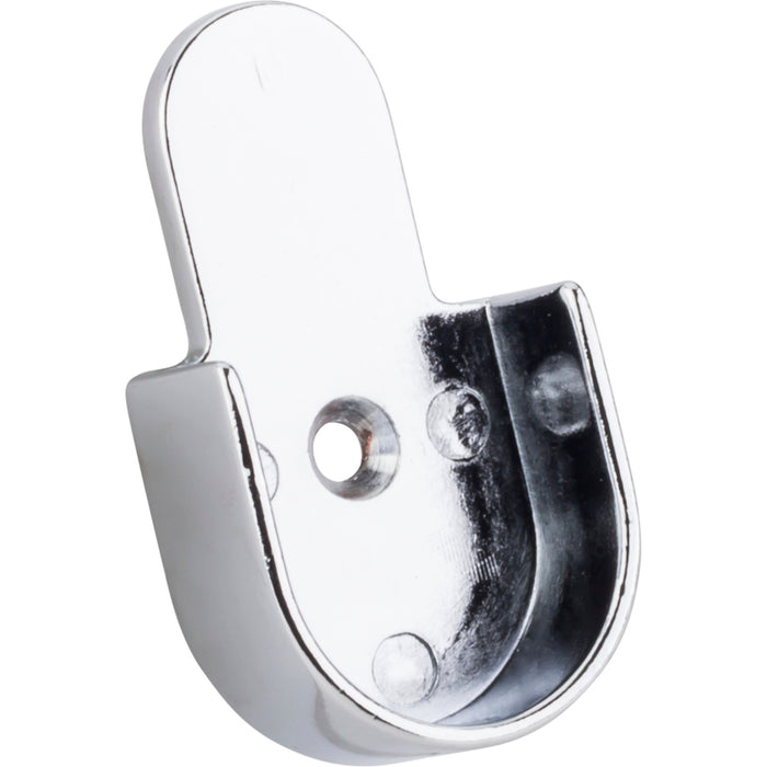 Hardware Resources Chrome Open Knock-In Mounting Bracket for 1" and 1-1/16" Round Closet Rods