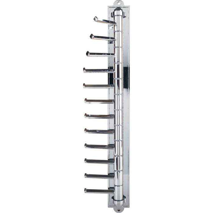 Hardware Resources Polished Chrome 12-Hook Cascading Tie Organizer