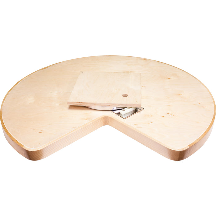 Hardware Resources 32" Kidney Wood Lazy Susan Shelf with Swivel