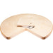 Hardware Resources 32" Kidney Wood Lazy Susan Shelf with Swivel