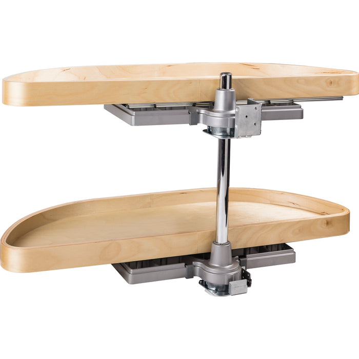 Hardware Resources 32" Wood Half-Moon Lazy Susan