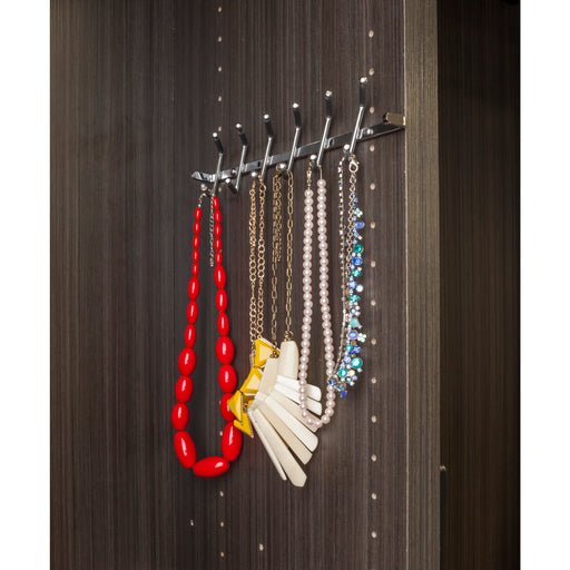 Hardware Resources Polished Chrome Screw-Mount Tie Rack